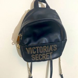 Victoria’s Secret Black Glam Rock City Mini Backpack